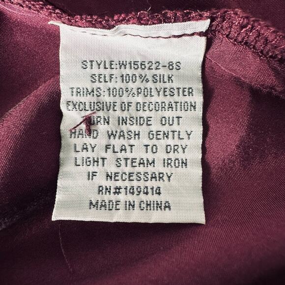 Johnny Was Workshop XL Purple Silk Peacock Quito Blouse Embroidery Button V Neck - Picture 11 of 12